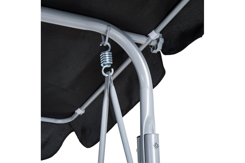 Outsunny 3 Seater Swing Chair | Black/Silver Outsunny 3 Seater Swing Chair | Black/Silver