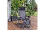 Outsunny Outdoor Folding Rocking Chair | Black Outsunny Outdoor Folding Rocking Chair | Black