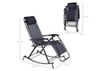 Outsunny Outdoor Folding Rocking Chair | Black Outsunny Outdoor Folding Rocking Chair | Black