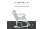 Outsunny 2-Seater Iron Rocking Chair | Milk White Outsunny 2-Seater Iron Rocking Chair | Milk White