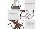 Outsunny Antique Wrought Metal Rocking Chair | Bronze Outsunny Antique Wrought Metal Rocking Chair | Bronze