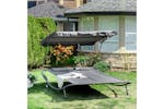 Outsunny Double Hammock Sun Lounger | Grey Outsunny Double Hammock Sun Lounger | Grey