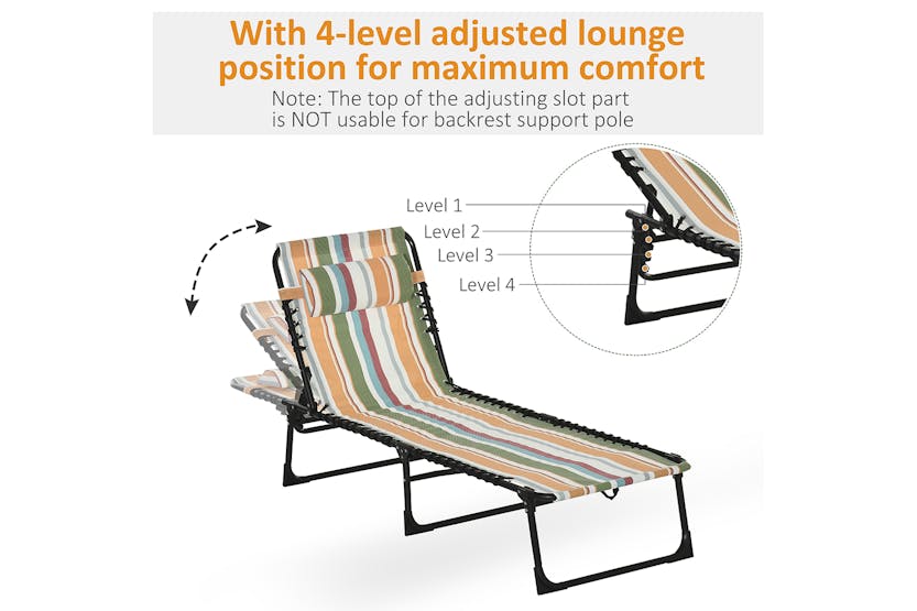 Outsunny Folding Sun Lounger | Multi Outsunny Folding Sun Lounger | Multi