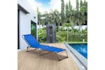 Outsunny Folding Sun Lounger | Black/Navy Blue Outsunny Folding Sun Lounger | Black/Navy Blue