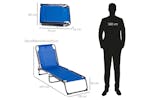 Outsunny Folding Sun Lounger | Black/Navy Blue Outsunny Folding Sun Lounger | Black/Navy Blue