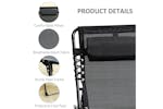 Outsunny Folding Outdoor Reclining Sun Lounger Chair | Black Outsunny Folding Outdoor Reclining Sun Lounger Chair | Black