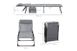 Outsunny Portable Sun Lounger Folding Camping Bed | Grey Outsunny Portable Sun Lounger Folding Camping Bed | Grey
