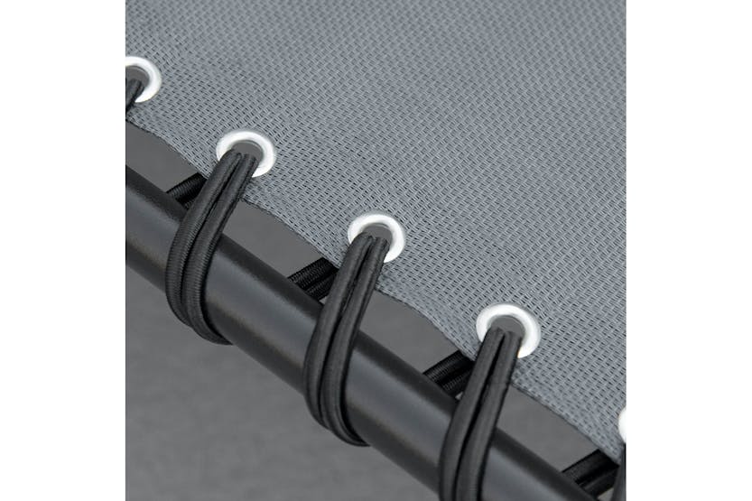 Outsunny Portable Sun Lounger Folding Camping Bed | Grey Outsunny Portable Sun Lounger Folding Camping Bed | Grey