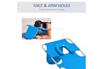Outsunny Foldable Sun Lounger with Reading Hole | Blue Outsunny Foldable Sun Lounger with Reading Hole | Blue