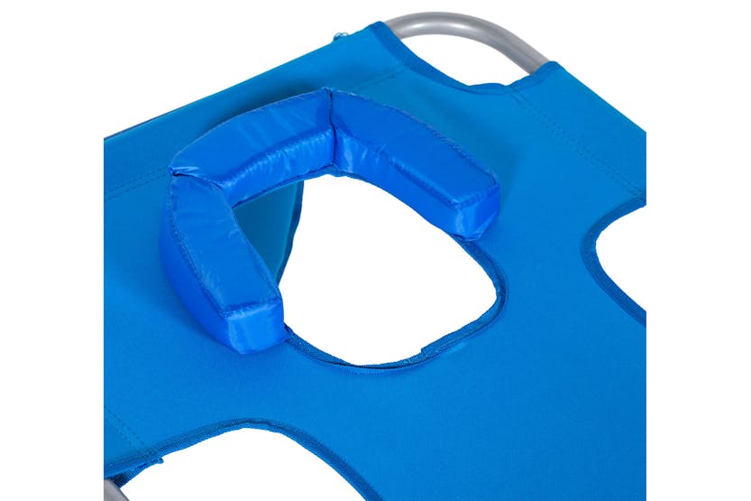 Outsunny Foldable Sun Lounger with Reading Hole | Blue Outsunny Foldable Sun Lounger with Reading Hole | Blue