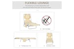 Outsunny Foldable Backrest Sun Lounger | Beige Outsunny Foldable Backrest Sun Lounger | Beige