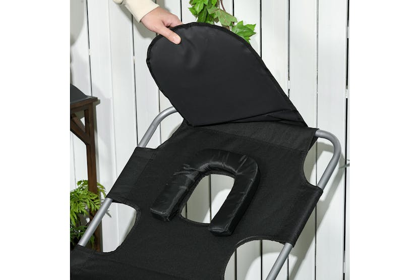 Outsunny Foldable Sun Lounger | Black Outsunny Foldable Sun Lounger | Black