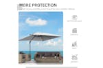 Outsunny 2.7m Square Overhanging Umbrella | Grey Outsunny 2.7m Square Overhanging Umbrella | Grey