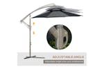 Outsunny 2.7m Banana Parasol Cantilever Umbrella | Black Outsunny 2.7m Banana Parasol Cantilever Umbrella | Black