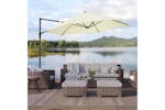 Outsunny 2.5M Garden Cantilever Parasol | Beige Outsunny 2.5M Garden Cantilever Parasol | Beige