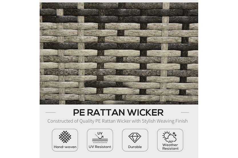 Outsunny Corner Sofa Set | Black Outsunny Corner Sofa Set | Black