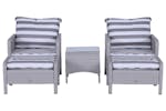 Outsunny Garden Furniture Set | Grey/White Outsunny Garden Furniture Set | Grey/White