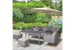 Outsunny Garden Outdoor Dining with Sofa Set | Mixed Grey Outsunny Garden Outdoor Dining with Sofa Set | Mixed Grey