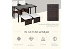 Outsunny Rattan Garden Dining Set | Brown Outsunny Rattan Garden Dining Set | Brown