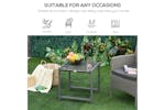 Outsunny Rattan End Table Outdoor Coffee Table | Grey Outsunny Rattan End Table Outdoor Coffee Table | Grey