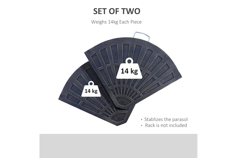 Outsunny Umbrella Patio Stand Holder | bronze | 2 Pieces Outsunny Umbrella Patio Stand Holder | bronze | 2 Pieces