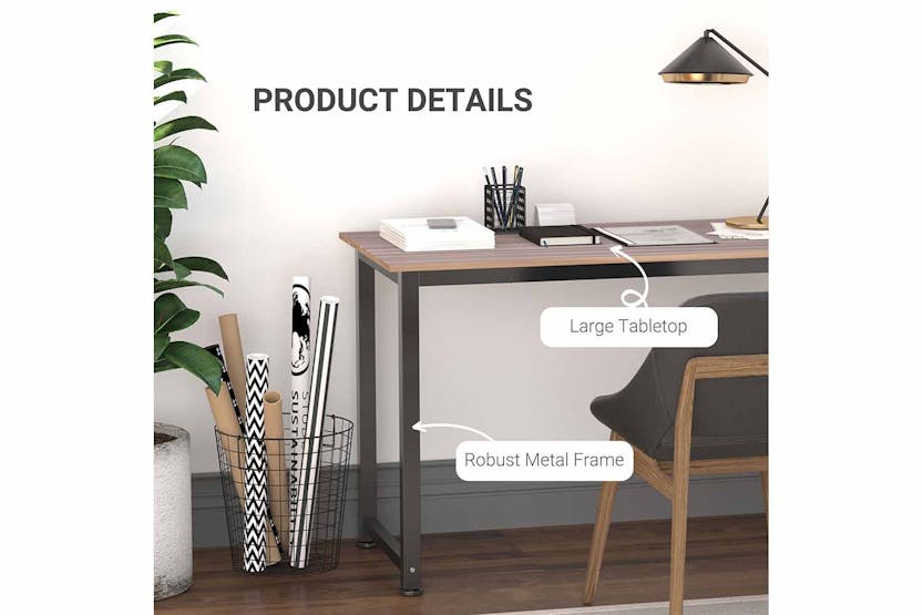 Homcom Computer Desk | Black/Oak Homcom Computer Desk | Black/Oak