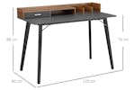 Homcom Student Desk with Drawer | Brown/Black Homcom Student Desk with Drawer | Brown/Black