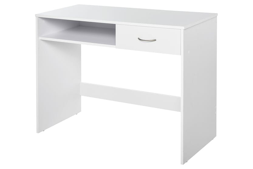 Homcom Office Desk with Drawer | White Homcom Office Desk with Drawer | White