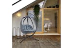 Outsunny Hanging Egg Chair with Cushion | Black/Grey Outsunny Hanging Egg Chair with Cushion | Black/Grey