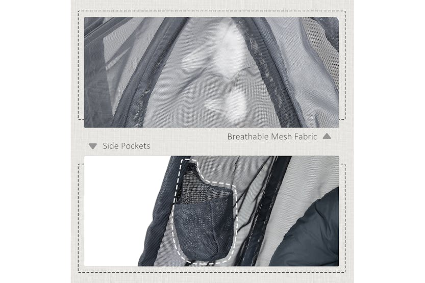 Outsunny Hanging Egg Chair with Cushion | Black/Grey Outsunny Hanging Egg Chair with Cushion | Black/Grey