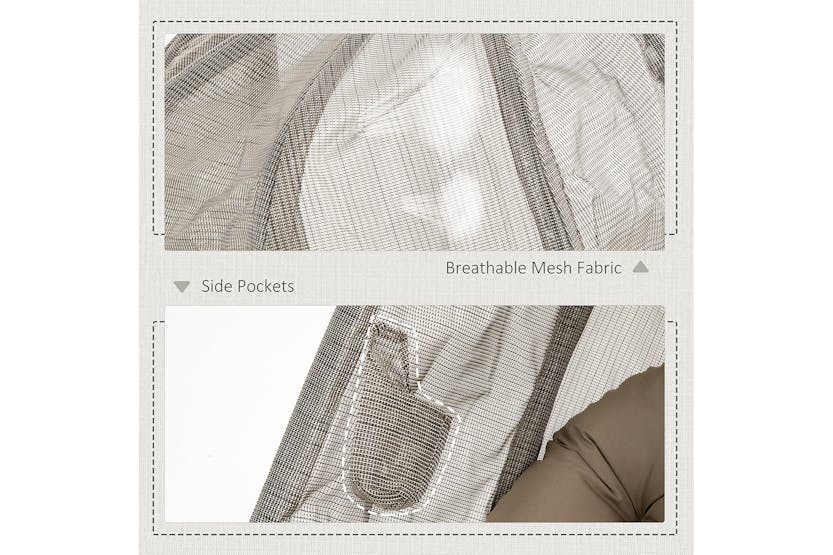 Outsunny Hanging Egg Chair with Cushion | Multi Outsunny Hanging Egg Chair with Cushion | Multi