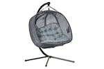 Outsunny 2 Seaters Hanging Egg Chair with Cushion | Black/Grey Outsunny 2 Seaters Hanging Egg Chair with Cushion | Black/Grey