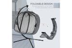 Outsunny 2 Seaters Hanging Egg Chair with Cushion | Black/Grey Outsunny 2 Seaters Hanging Egg Chair with Cushion | Black/Grey