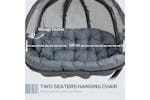 Outsunny 2 Seaters Hanging Egg Chair with Cushion | Black/Grey Outsunny 2 Seaters Hanging Egg Chair with Cushion | Black/Grey