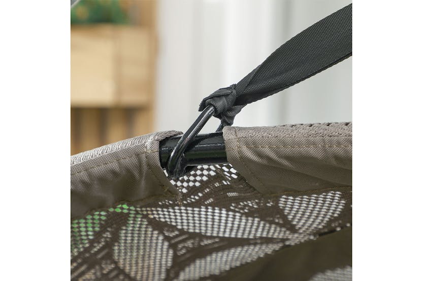 Outsunny Outdoor Double Hanging Chair | Sand Brown/Black Outsunny Outdoor Double Hanging Chair | Sand Brown/Black