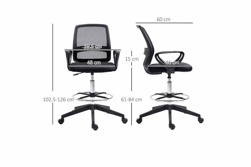 Vinsetto Tall Ergonomic Mesh Back Chair | Black Vinsetto Tall Ergonomic Mesh Back Chair | Black