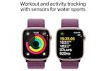 Apple Watch Series 10 GPS + Cellular | 42mm | Rose Gold Aluminium Case with Plum Sport Loop Apple Watch Series 10 GPS + Cellular | 42mm | Rose Gold Aluminium Case with Plum Sport Loop