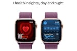 Apple Watch Series 10 GPS + Cellular | 42mm | Rose Gold Aluminium Case with Plum Sport Loop Apple Watch Series 10 GPS + Cellular | 42mm | Rose Gold Aluminium Case with Plum Sport Loop