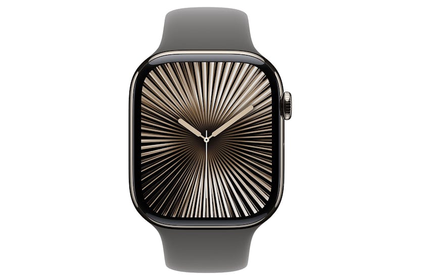 Apple Watch Series 10 GPS + Cellular | 46mm | Natural Titanium Case with Stone Grey Sport Band M/L Apple Watch Series 10 GPS + Cellular | 46mm | Natural Titanium Case with Stone Grey Sport Band M/L