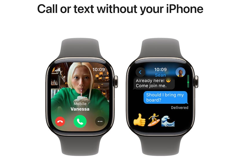 Apple Watch Series 10 GPS + Cellular | 46mm | Natural Titanium Case with Stone Grey Sport Band M/L Apple Watch Series 10 GPS + Cellular | 46mm | Natural Titanium Case with Stone Grey Sport Band M/L