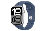 Apple Watch Series 10 GPS + Cellular | 46mm | Silver Aluminium Case with Denim Sport Band M/L Apple Watch Series 10 GPS + Cellular | 46mm | Silver Aluminium Case with Denim Sport Band M/L