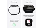 Apple Watch Series 10 GPS + Cellular | 46mm | Silver Aluminium Case with Denim Sport Band S/M Apple Watch Series 10 GPS + Cellular | 46mm | Silver Aluminium Case with Denim Sport Band S/M