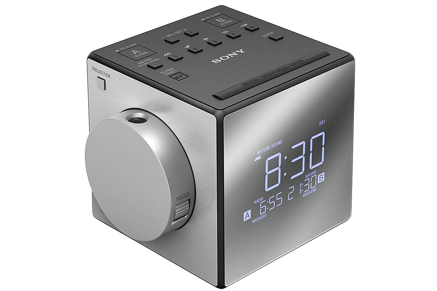 Sony ICF-C1PJ Clock Radio with Time Projector | Grey