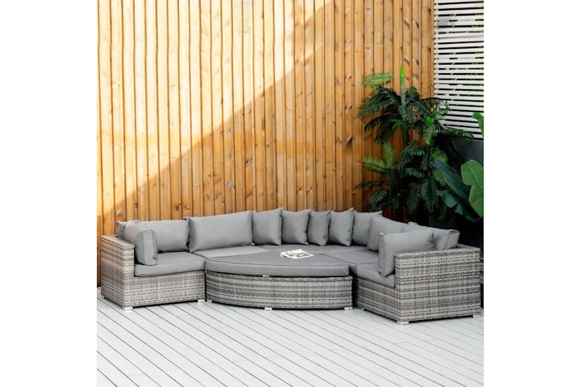 Outsunny Outdoor Rattan Sofa Set | Grey Outsunny Outdoor Rattan Sofa Set | Grey