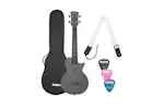 Cascha Carbon Fibre Electric Concert Ukulele Set Bag, Strap & Picks - Black Cascha Carbon Fibre Electric Concert Ukulele Set Bag, Strap & Picks - Black