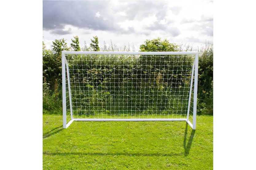 Monstershop 12 x 6ft Football Goal Carry Case and Target Sheet | White Monstershop 12 x 6ft Football Goal Carry Case and Target Sheet | White
