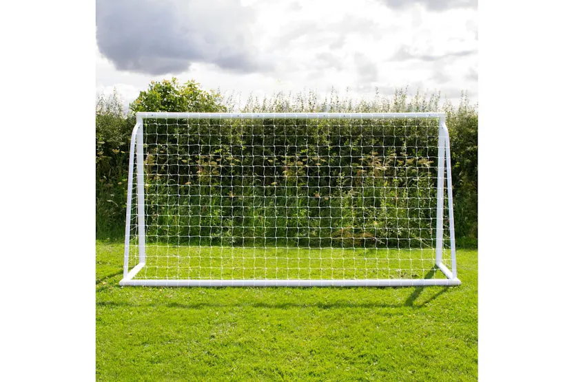 Monstershop 12 x 6ft Football Goal Carry Case and Target Sheet | White Monstershop 12 x 6ft Football Goal Carry Case and Target Sheet | White