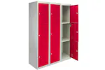 Monstershop 3 x Metal Storage Locker | Red Monstershop 3 x Metal Storage Locker | Red