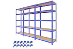 Monstershop 3 x T-Rax Racking & Bay Connectors | Blue Monstershop 3 x T-Rax Racking & Bay Connectors | Blue