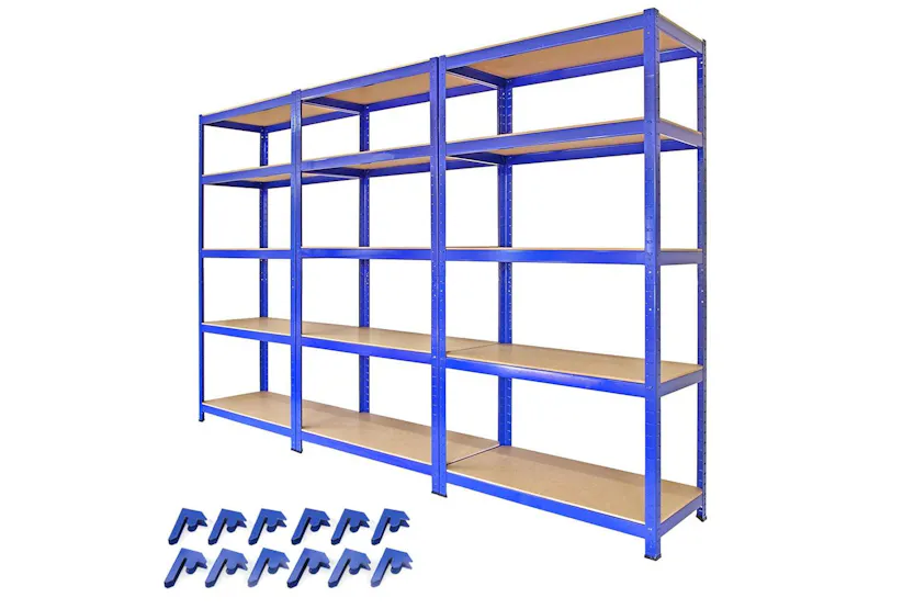 Monstershop 3 x T-Rax Racking & Bay Connectors | Blue Monstershop 3 x T-Rax Racking & Bay Connectors | Blue
